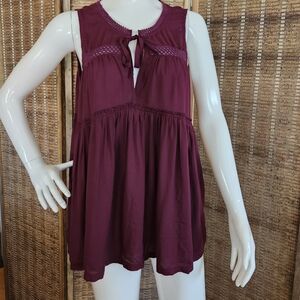 Melrose and Market Babydoll Sleeveless Top Sz M
